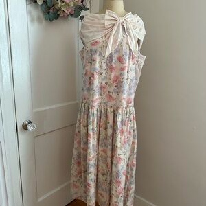 Vintage Laura Ashley Cottage Floral Dropped Waist dress
